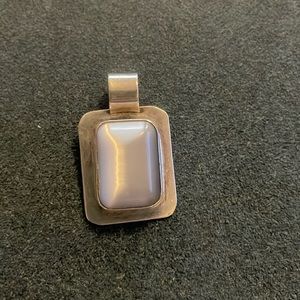 Sterling Signed Cat’s Eye Pendant